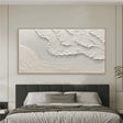 White Minimalist Textured Wall Art #MT072