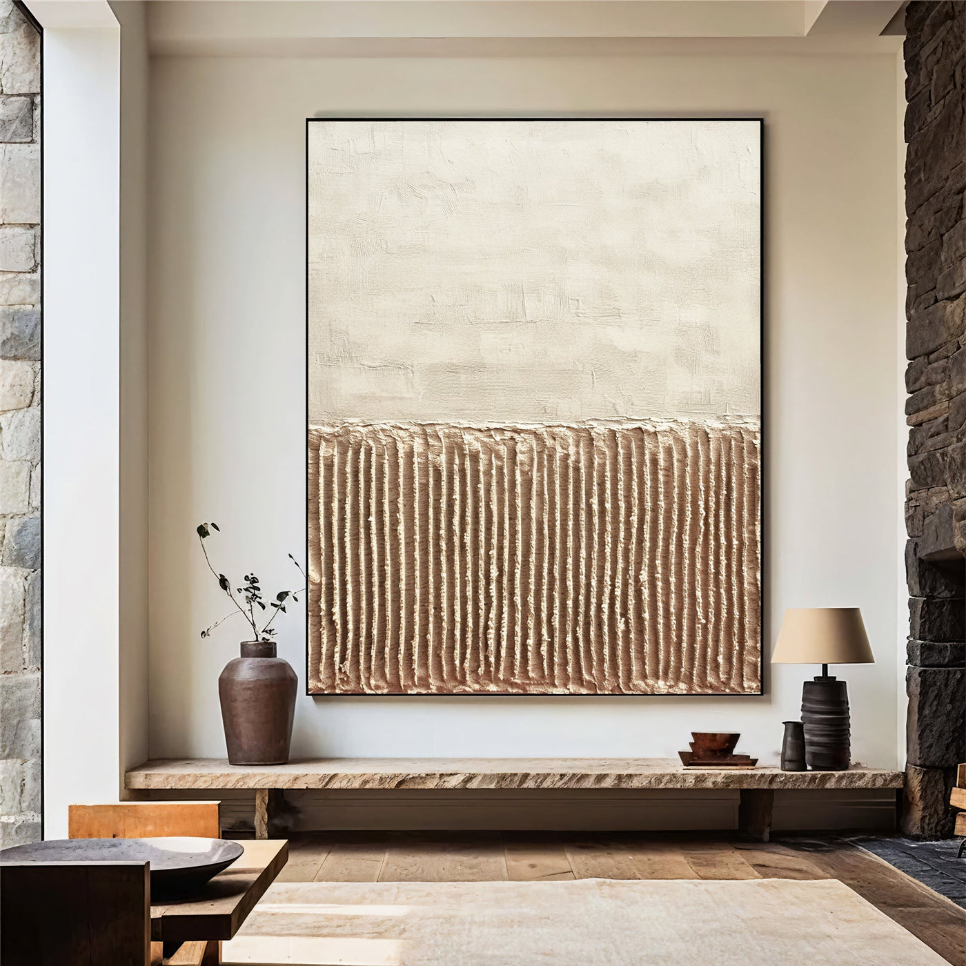 Textured Gold Elegance | Beige Accents