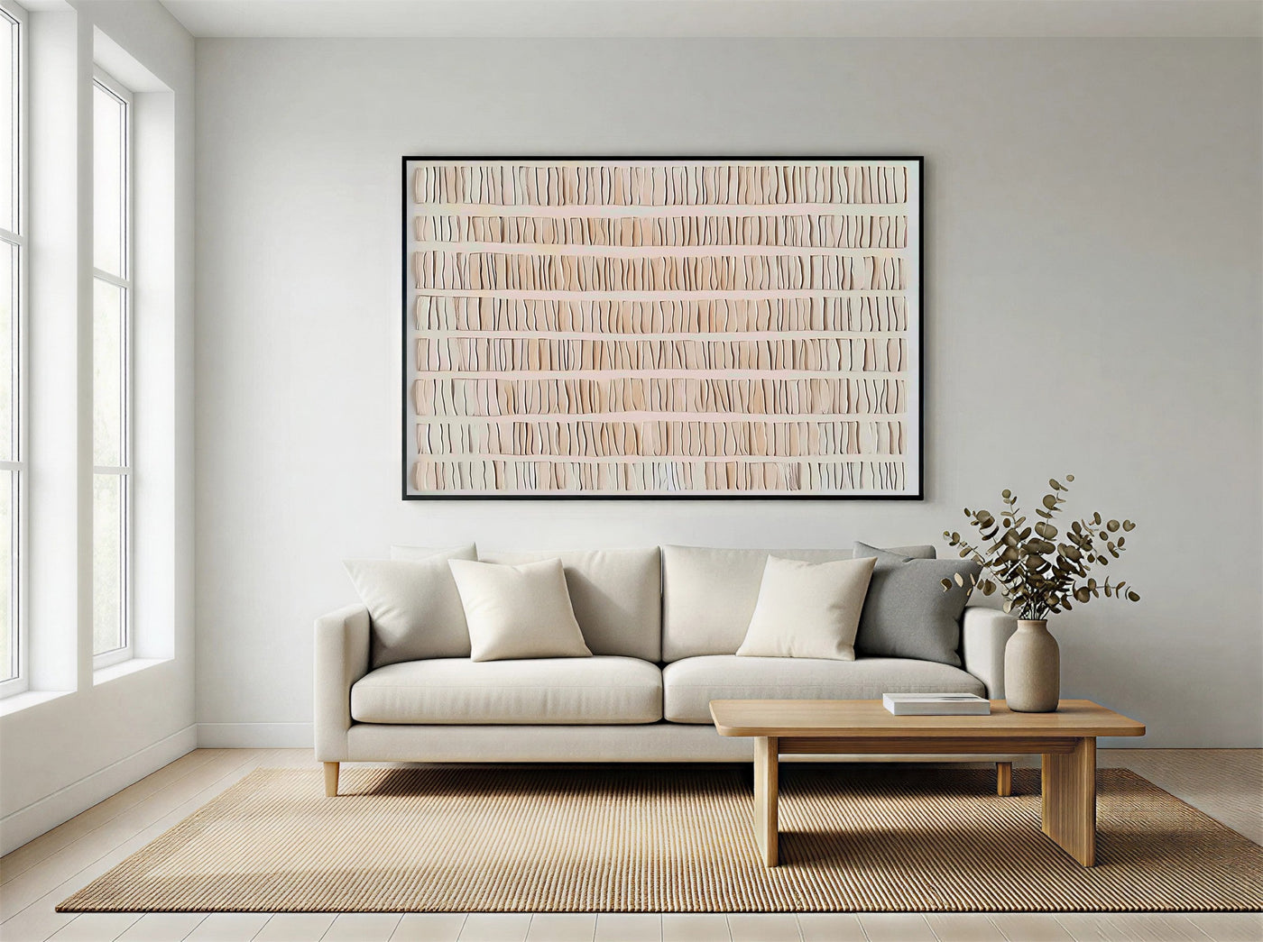 Wavy Textured Serenity | Ivory Weave