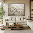 Flower & Tree Textured Abstract Wall Art #SF015