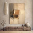 Beige and Brown Abstract Wall Art  #AT104