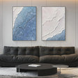 Ocean & Sky Textured Set of 2 Wall Art # MO051
