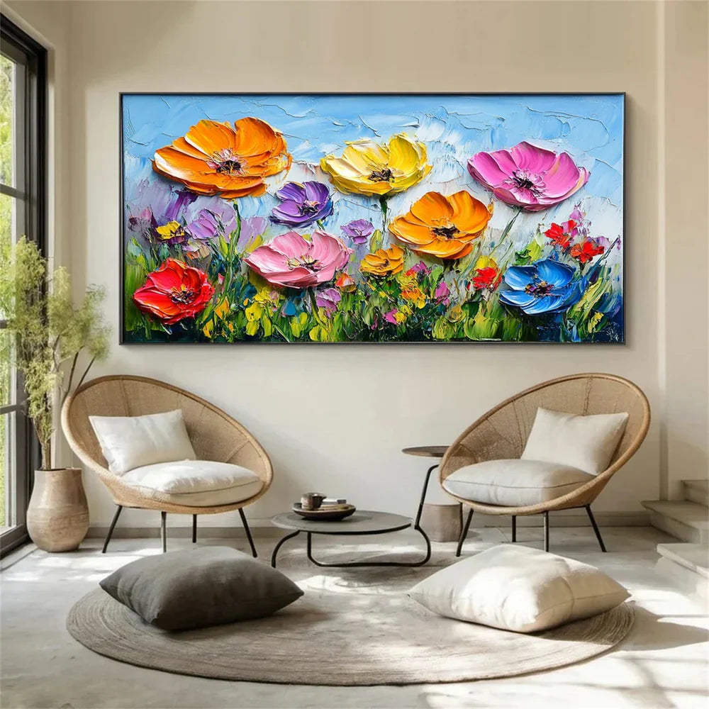 Flower & Tree Textured Abstract Wall Art #SF039