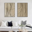 Beige and Brown Abstract Textured Wall Art Set Of 2 #AT041