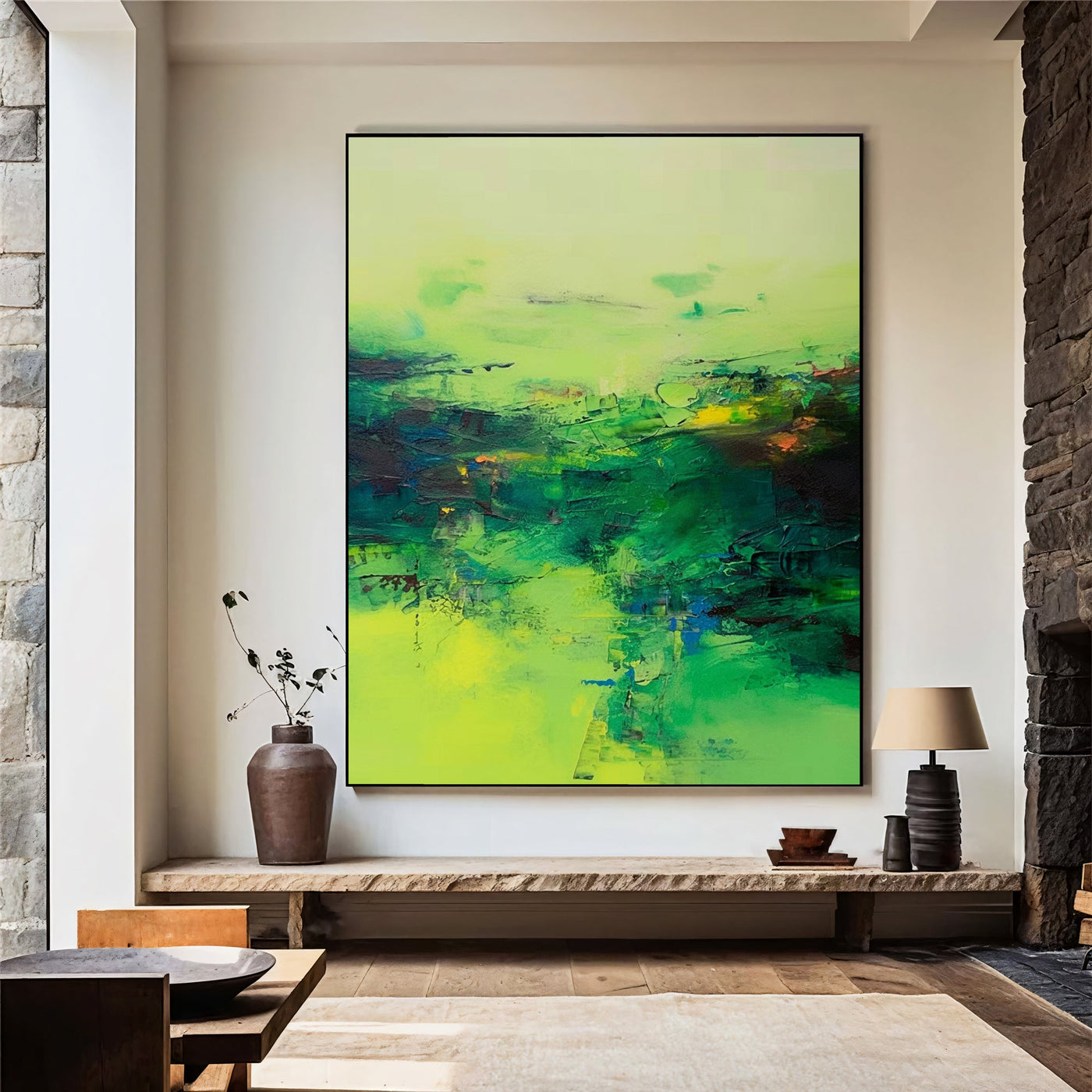 Textured Verdigris Opulence | Green Citrine