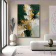 Textured Floral Emerald | Gilded Bloom
