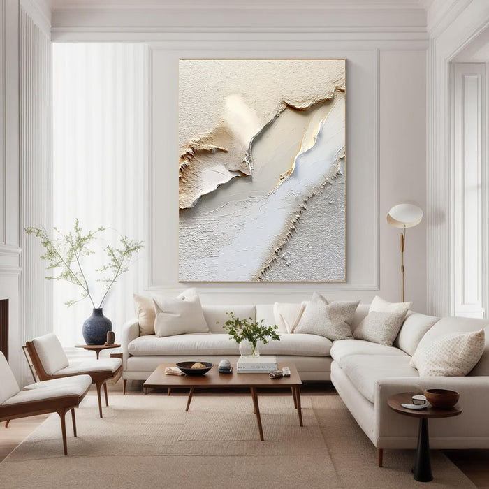 Textured Cream Undulation | Gilded Edges