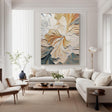 Textured Floral Luminance | Cream Petals
