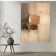 Beige and Brown Abstract Wall Art  #AT104