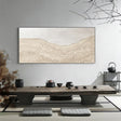 White and Beige Minimalist Textured Wall Art #MT095