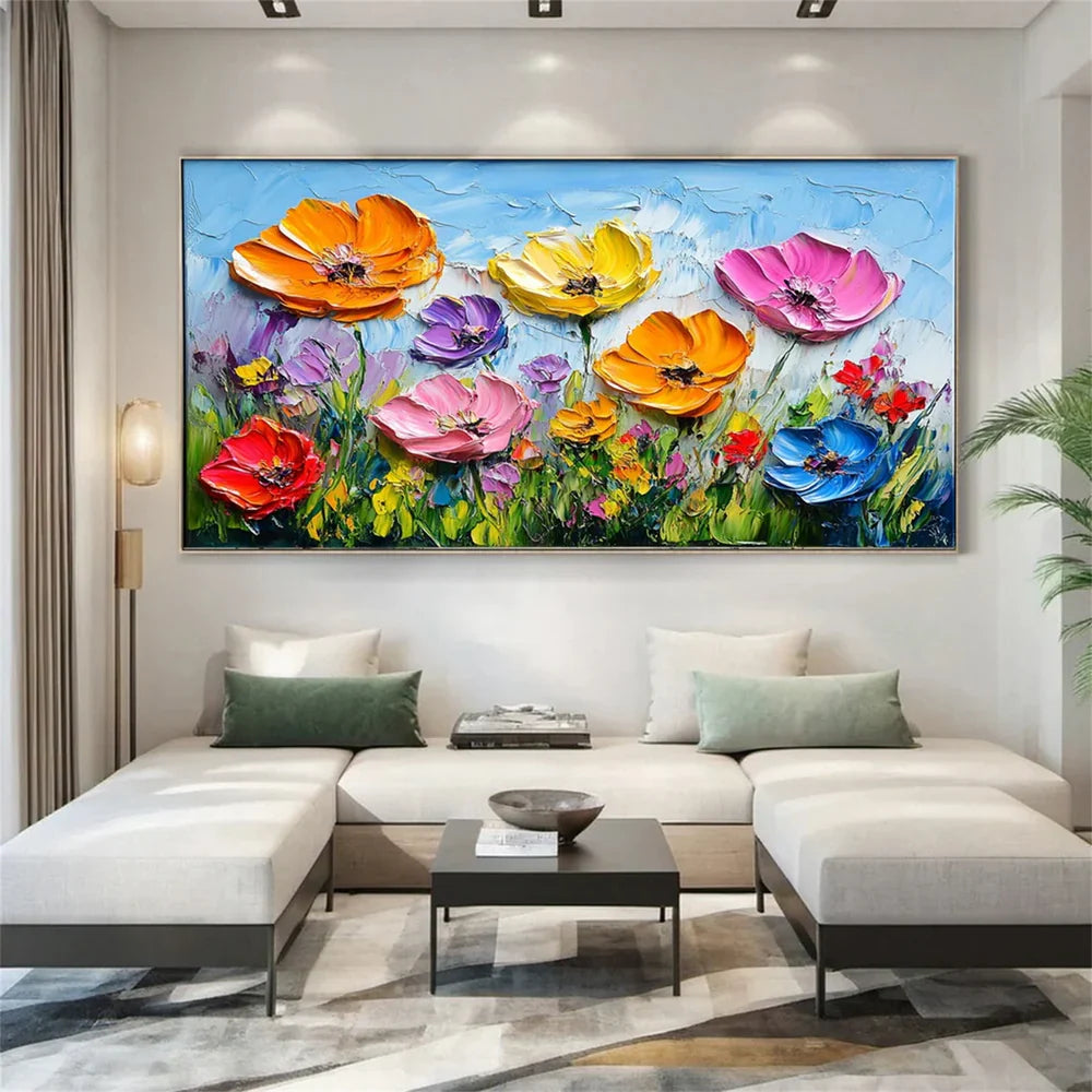 Flower & Tree Textured Abstract Wall Art #SF039