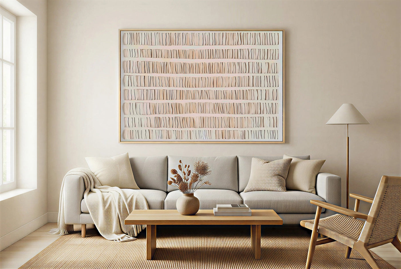 Wavy Textured Serenity | Ivory Weave