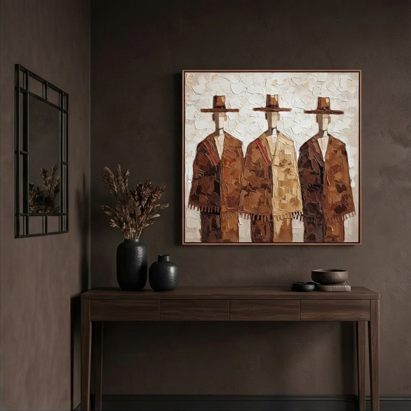 Textured Rustic Trio | Hat Silhouettes