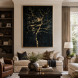 Textured Arbor Opulence | Black Gold