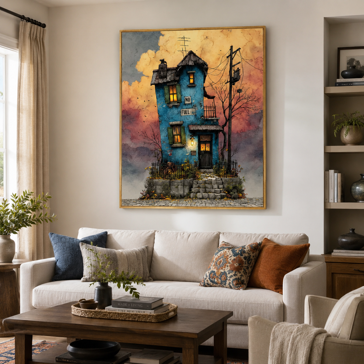 Whimsical Blue House | Nostalgic Charm