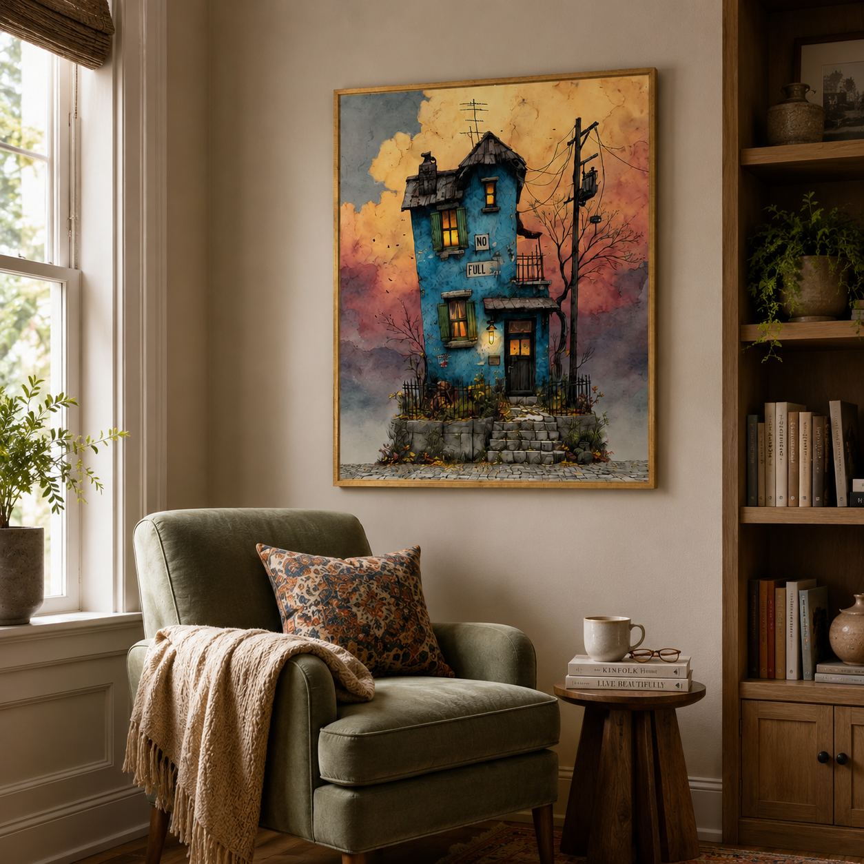 Whimsical Blue House | Nostalgic Charm