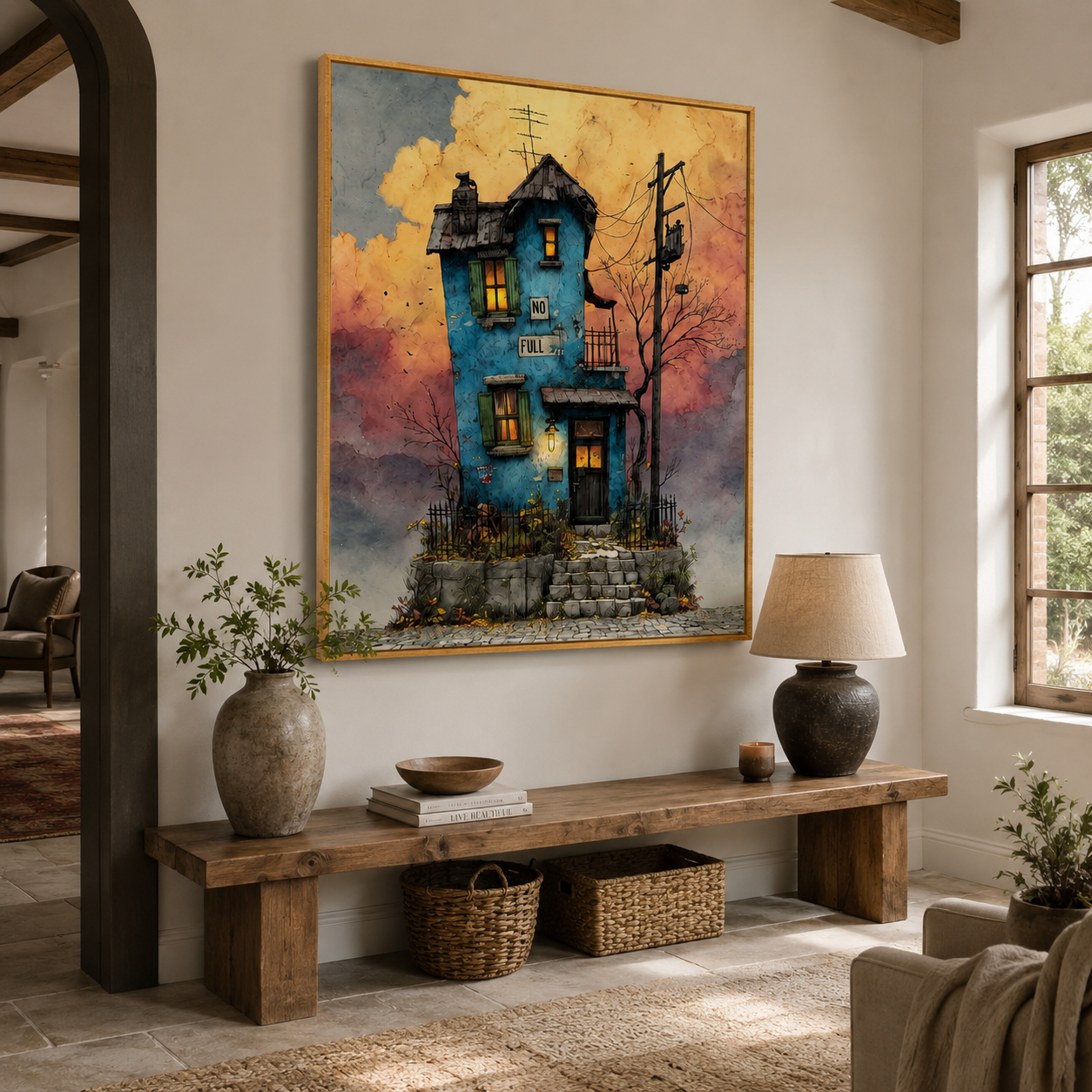 Whimsical Blue House | Nostalgic Charm