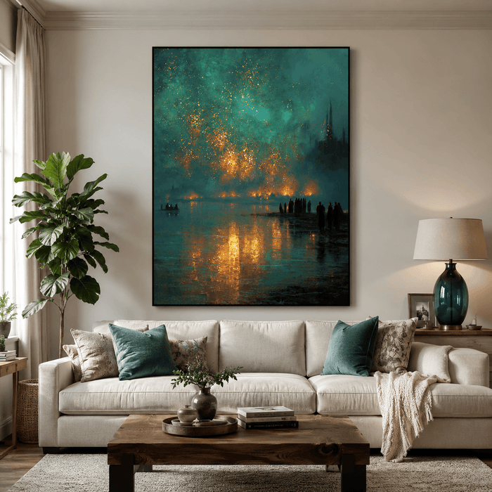 Textured Nocturnal Art | Glowing Depth