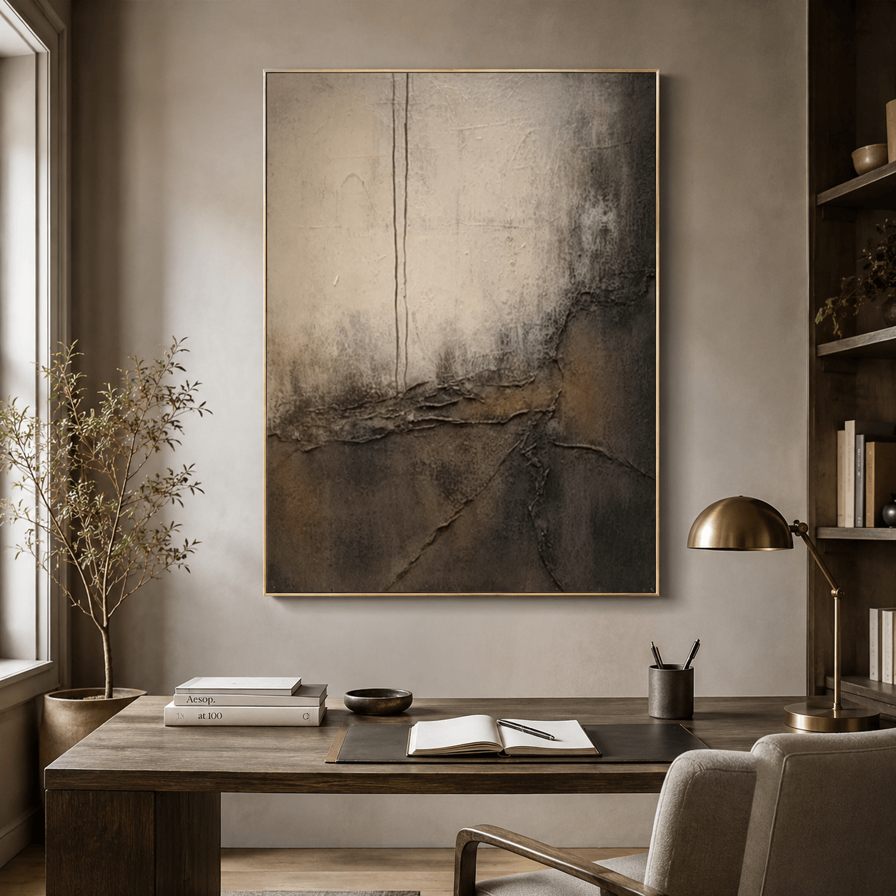 Textured Neutral Elegance | Abstract Depth