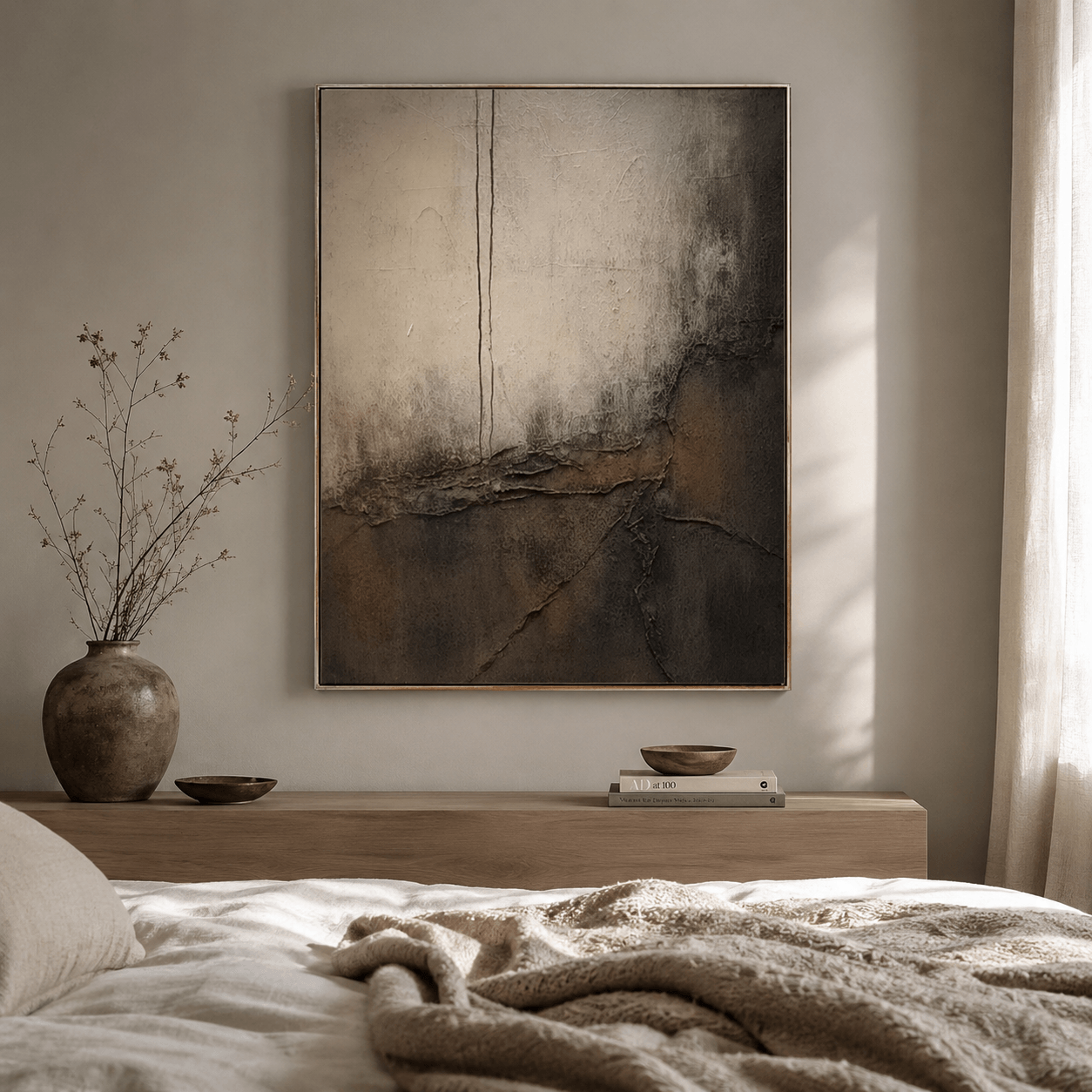 Textured Neutral Elegance | Abstract Depth