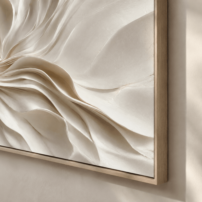 Textured Fluid Petals | Ivory Cream