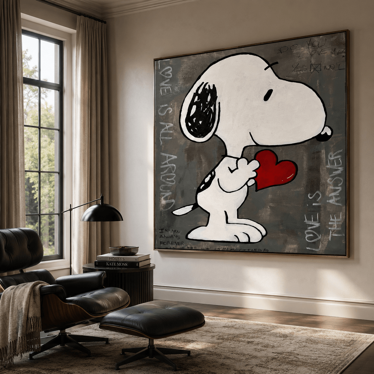 Textured Romantic Graffiti | Snoopy Heart