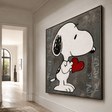 Textured Romantic Graffiti | Snoopy Heart