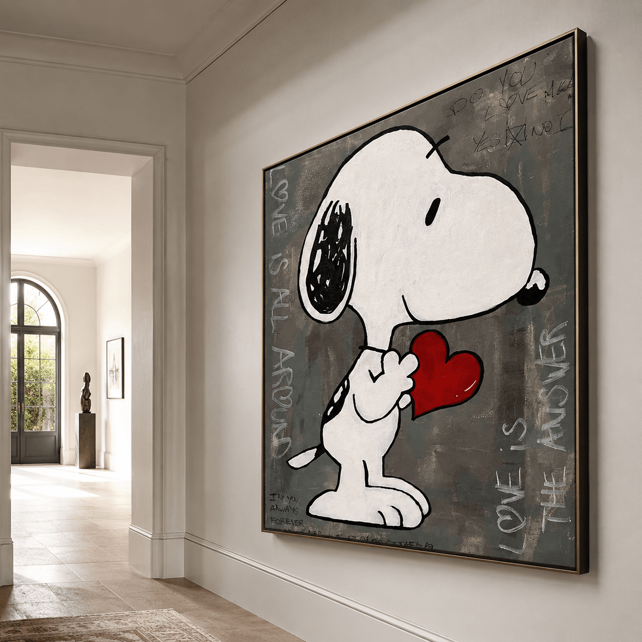Textured Romantic Graffiti | Snoopy Heart