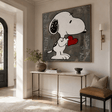 Textured Romantic Graffiti | Snoopy Heart