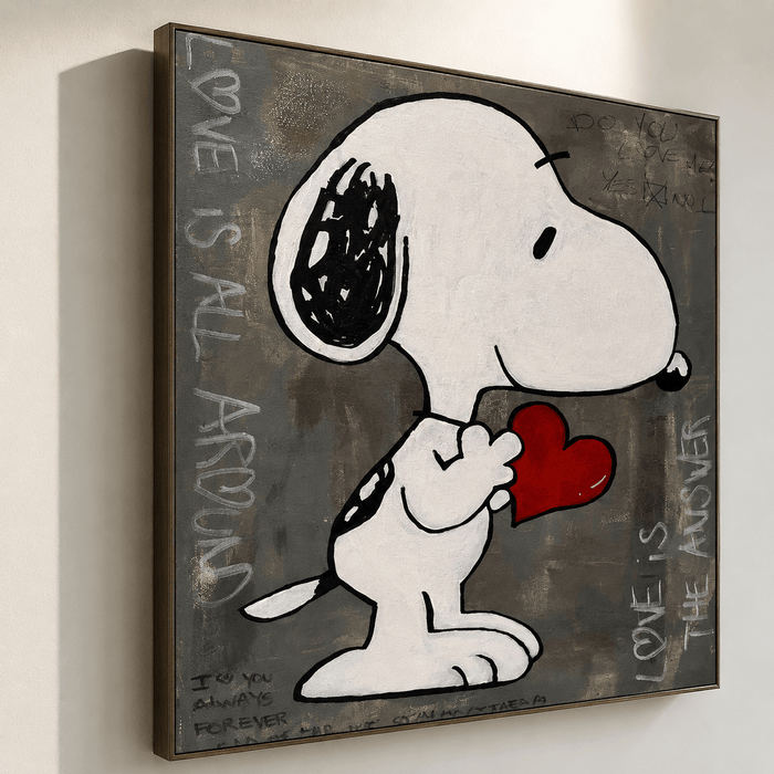 Textured Romantic Graffiti | Snoopy Heart