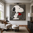 Textured Romantic Graffiti | Snoopy Heart