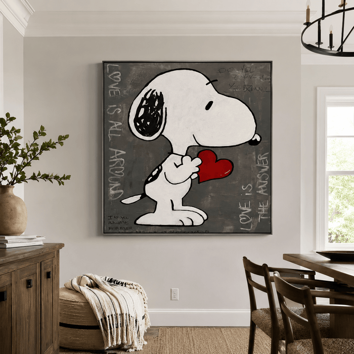Textured Romantic Graffiti | Snoopy Heart