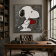 Textured Romantic Graffiti | Snoopy Heart