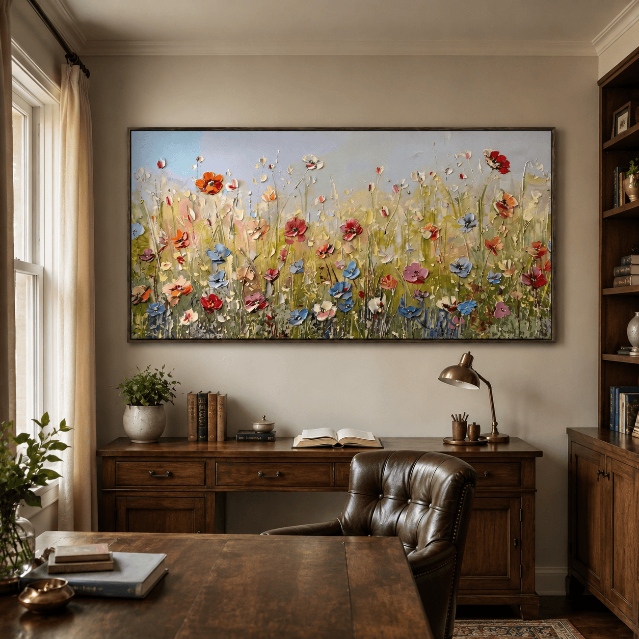 Textured Floral Meadow | Vibrant Petal Hues