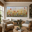 Textured Floral Meadow | Vibrant Petal Hues