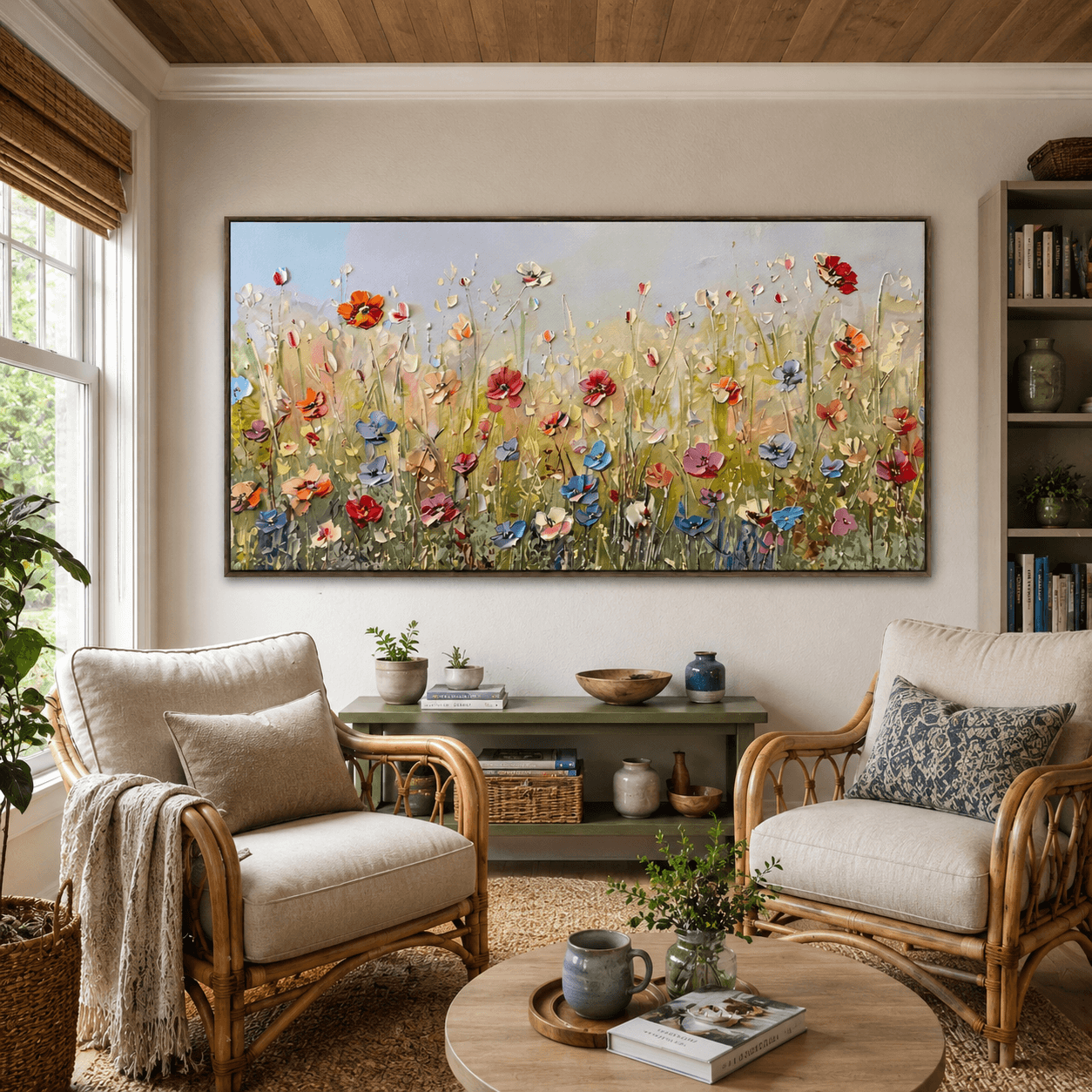 Textured Floral Meadow | Vibrant Petal Hues