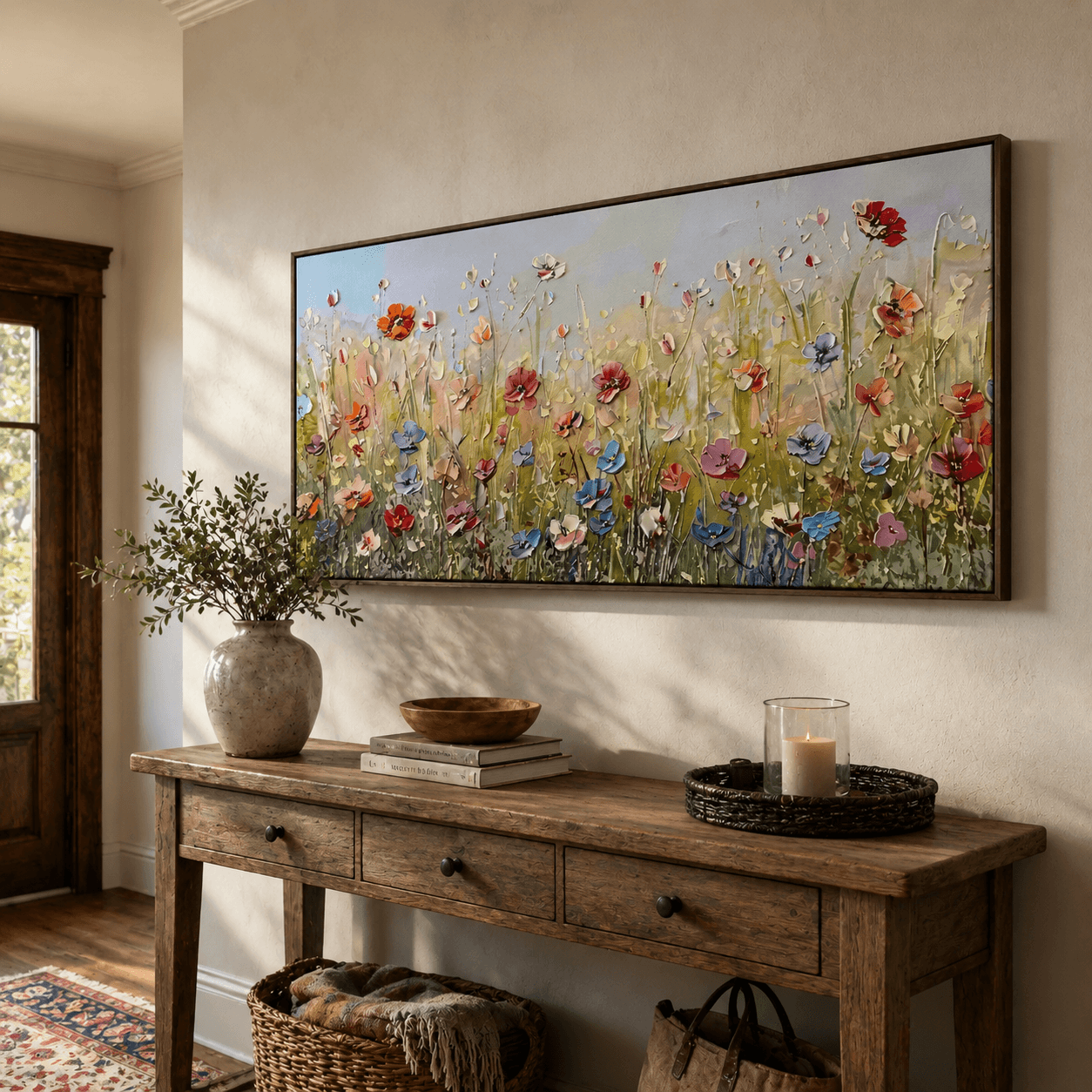 Textured Floral Meadow | Vibrant Petal Hues