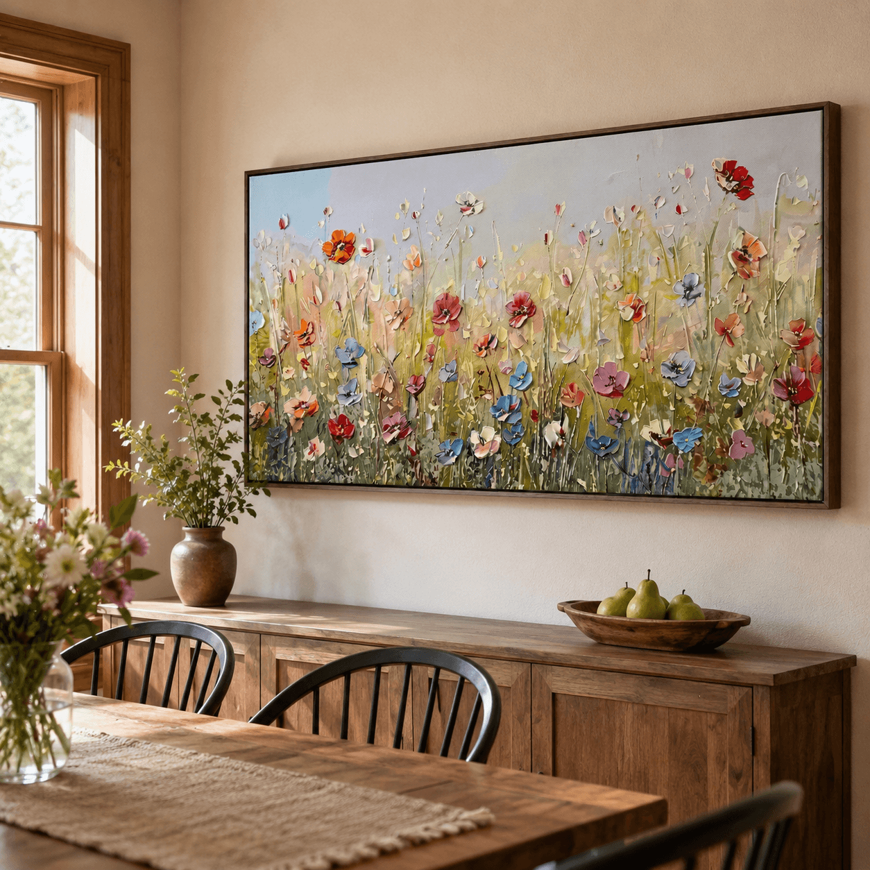 Textured Floral Meadow | Vibrant Petal Hues