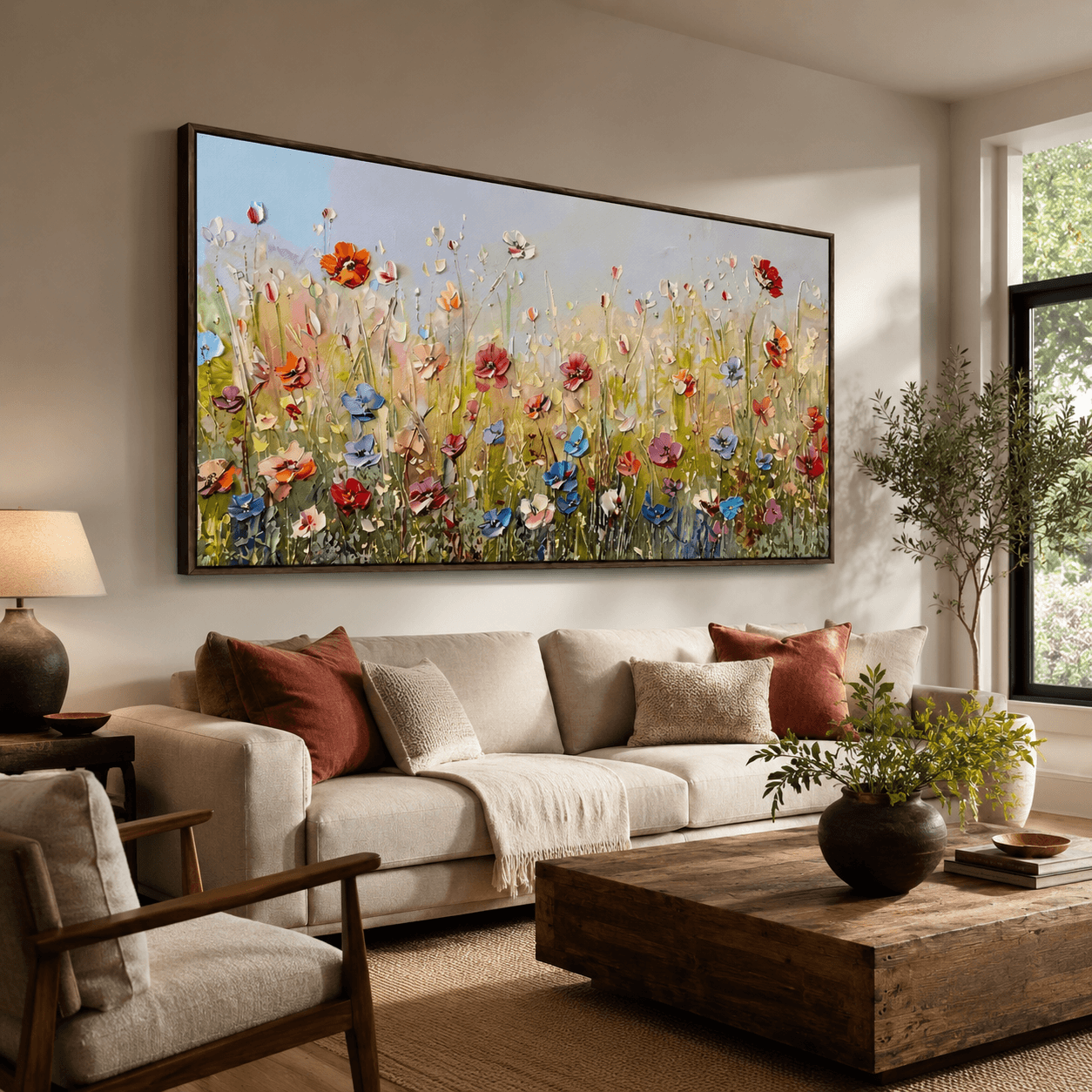 Textured Floral Meadow | Vibrant Petal Hues