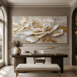 Textured Peony Opulence | Cream Gold