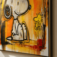 Textured Snoopy Duo | Orange Backdrop
