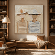 Textured Coastal Companions | Striped Silhouettes