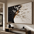 Textured Monochrome Floral | Black White