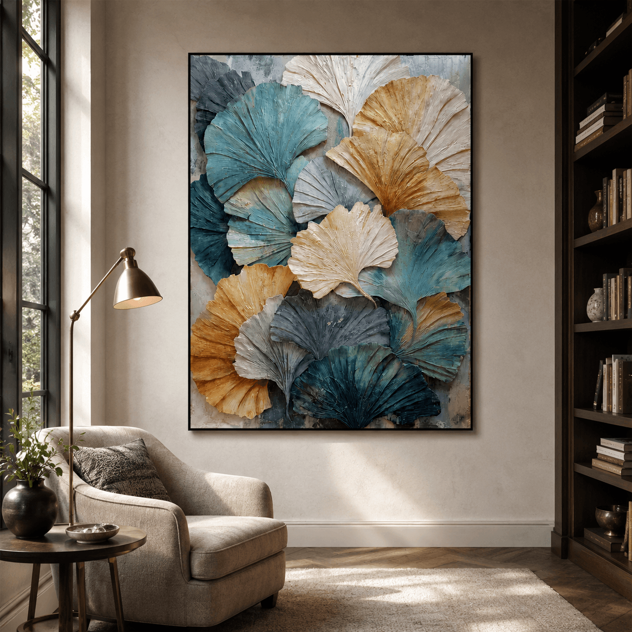 Textured Ginkgo Art | Nature-Inspired Depth
