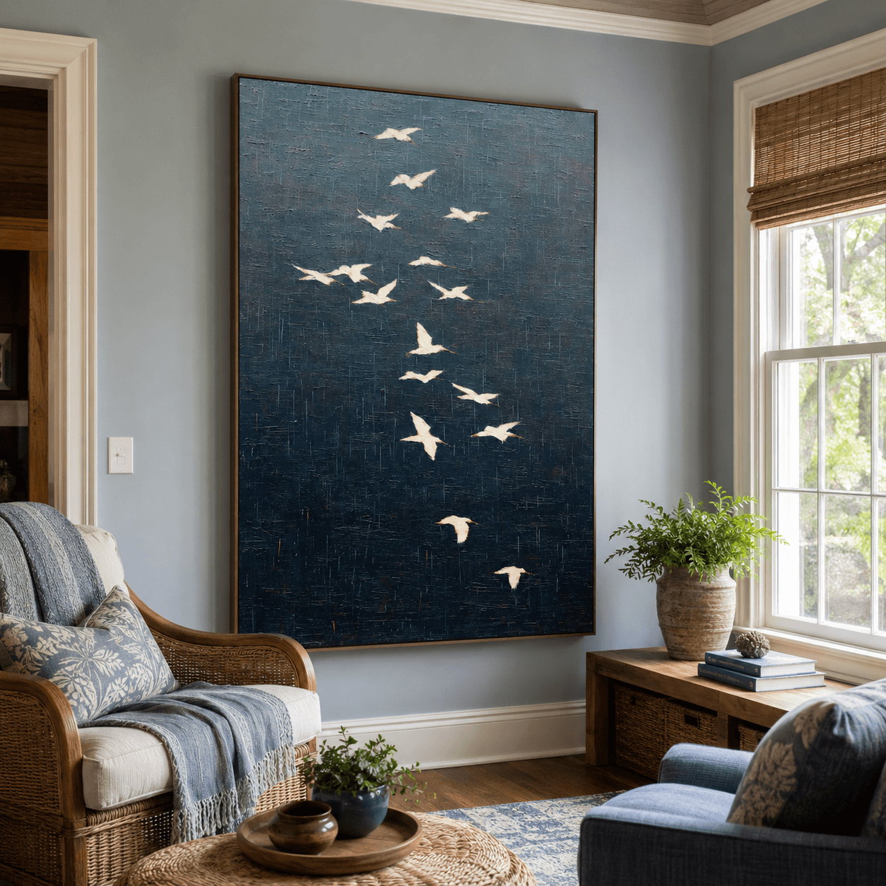 Bird Flock Art | Moody Elegant Vibe