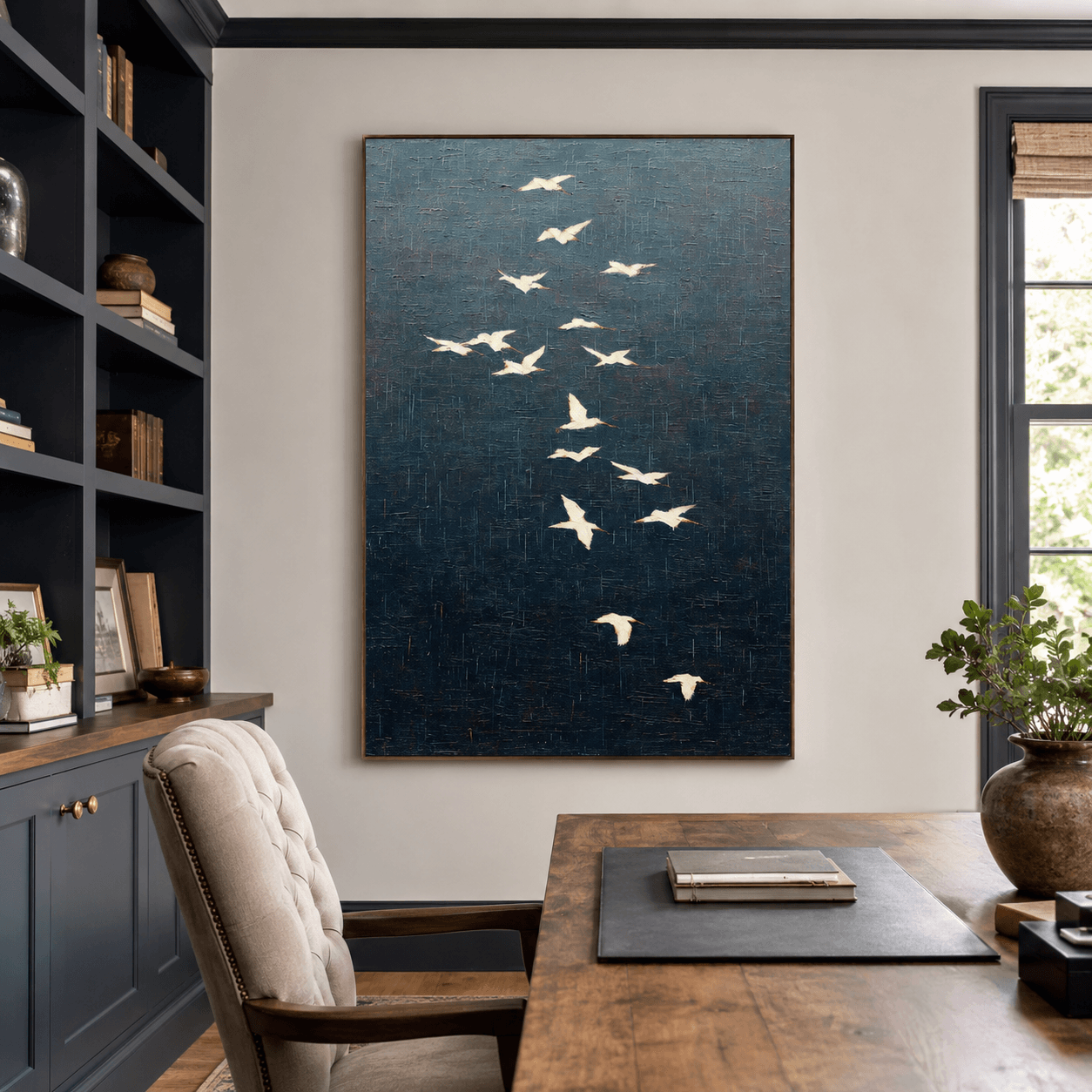 Bird Flock Art | Moody Elegant Vibe