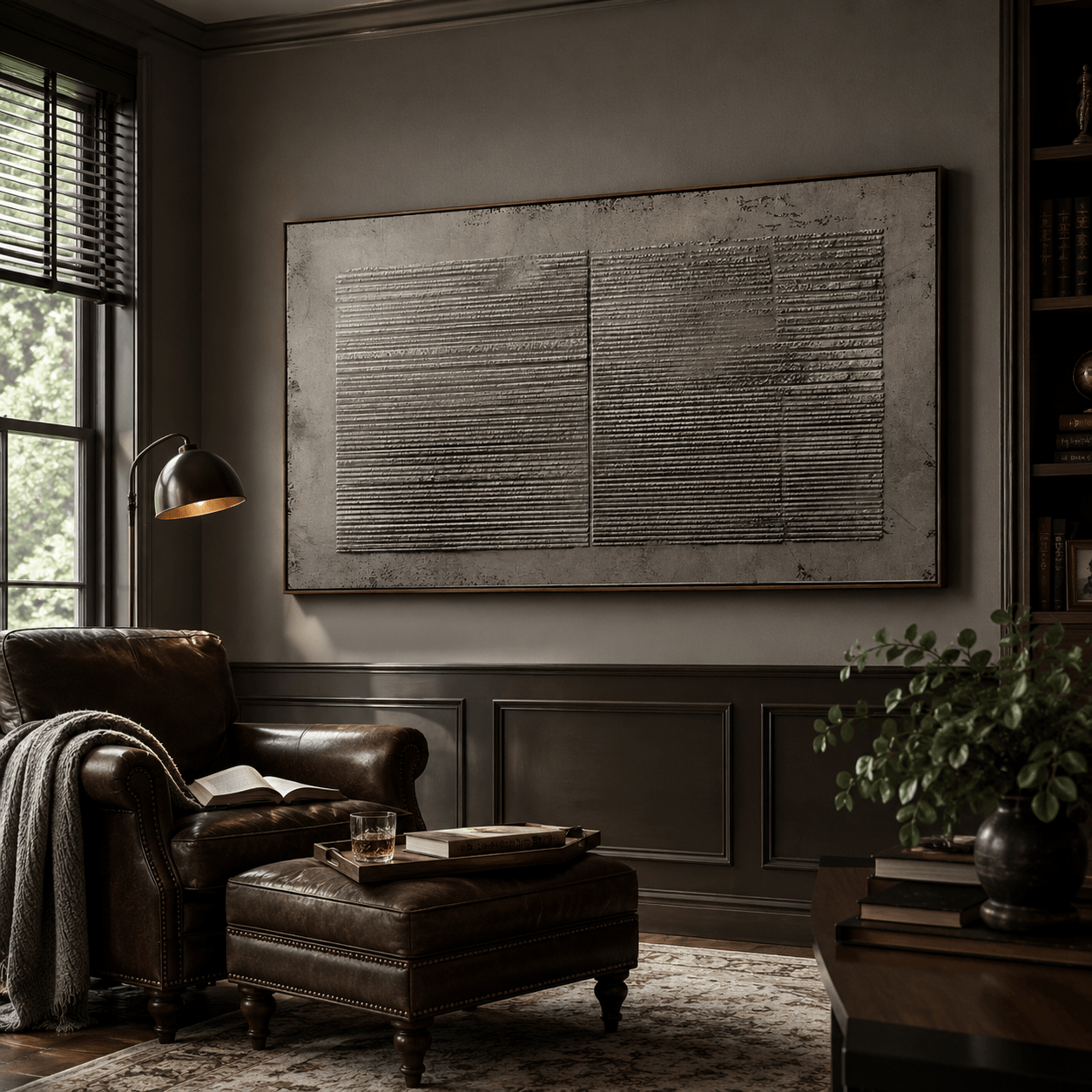 Textured Linear Composition | Elegant Tranquility