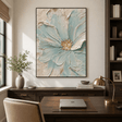Textured Aqua Blooms | Gilded Core