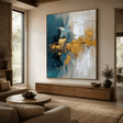 Textured Abstract Opulence | Blue Gold