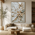 Textured Floral Elegance | Beige Blossom